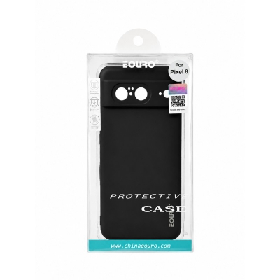 Picture of For Pixel 8 Eouro Premium Slim Soft TPU Silicone Case | Anti-Scratch Shockproof Protective Back Cover - Black 