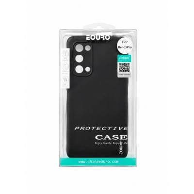 Picture of Oppo Reno5 Pro 5G Eouro Premium Slim Soft TPU Silicone Case | Anti-Scratch Shockproof Protective Back Cover - Black 