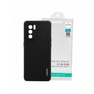 Picture of Oppo Reno6 Pro 5G Eouro Premium Slim Soft TPU Silicone Case | Anti-Scratch Shockproof Protective Back Cover - Black 