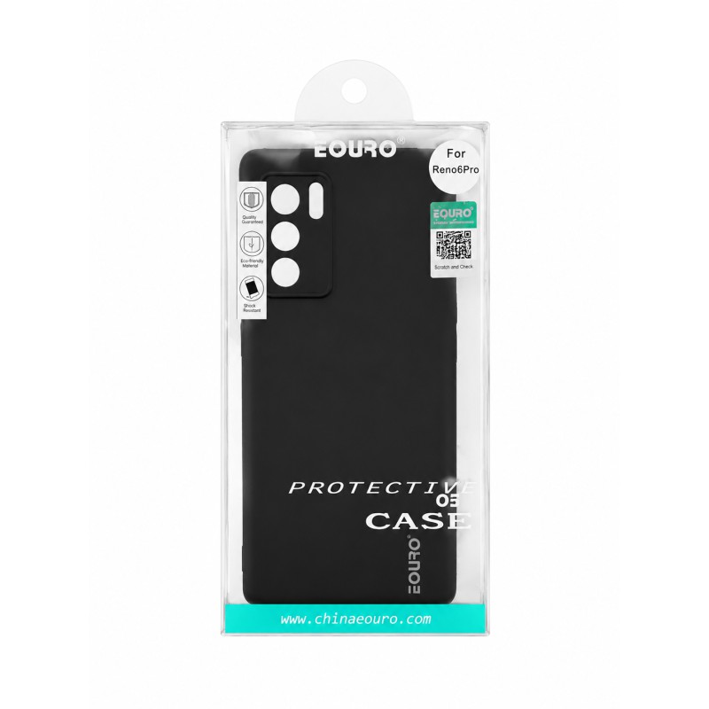 Picture of Oppo Reno6 Pro 5G Eouro Premium Slim Soft TPU Silicone Case | Anti-Scratch Shockproof Protective Back Cover - Black 