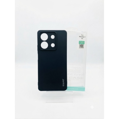 Picture of Xiaomi Redmi Note 13 5G Eouro Premium Soft Silicone Case | Slim Shockproof Protective Back Cover | Anti-Scratch Matte Finish - Black 