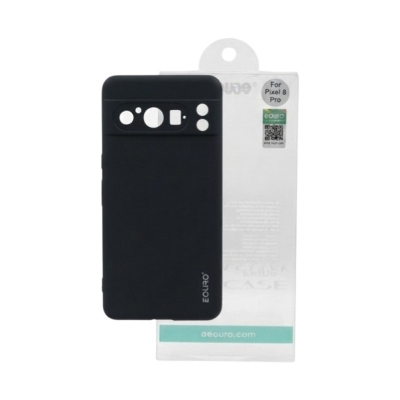 Picture of For Google Pixel 8 Pro Eouro Premium Soft Silicone Case | Slim Shockproof Protective Back Cover | Anti-Scratch Matte Finish - Black 