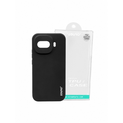 Picture of iQOO Z11 Turbo Eouro Premium Soft Silicone Case | Slim Shockproof Protective Back Cover | Anti-Scratch Matte Finish - Black 
