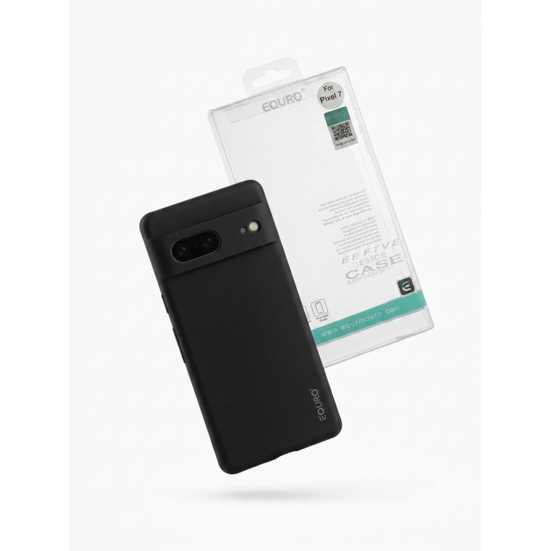 Picture of For Google Pixel 7 Eouro Premium Soft Silicone Case | Slim Shockproof Protective Back Cover | Anti-Scratch Matte Finish - Black 