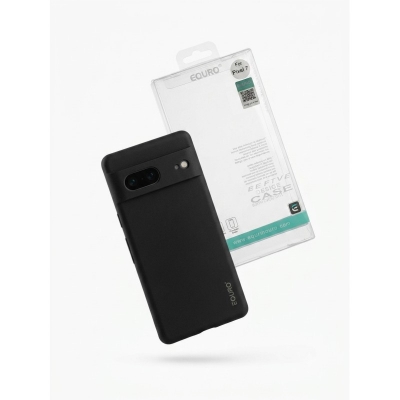 Picture of For Google Pixel 7 Eouro Premium Soft Silicone Case | Slim Shockproof Protective Back Cover | Anti-Scratch Matte Finish - Black 
