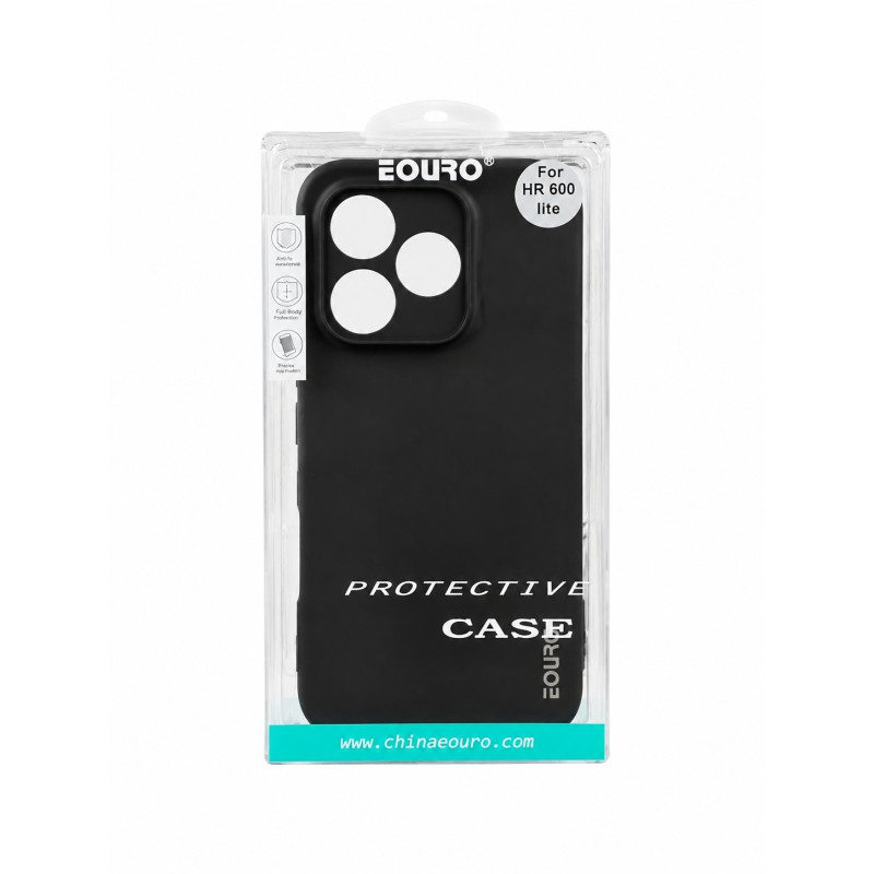 Picture of For Honor 600 Lite Eouro Premium Soft Silicone Case | Slim Shockproof Protective Back Cover | Anti-Scratch Matte Finish - Black 