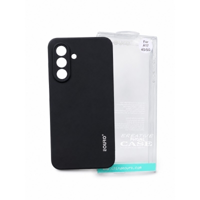 Picture of Samsung Galaxy A17 Eouro Premium Soft Silicone Case | Slim Shockproof Protective Back Cover | Anti-Scratch Matte Finish - Black 