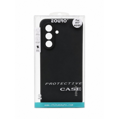 Picture of Samsung Galaxy A17 Eouro Premium Soft Silicone Case | Slim Shockproof Protective Back Cover | Anti-Scratch Matte Finish - Black 