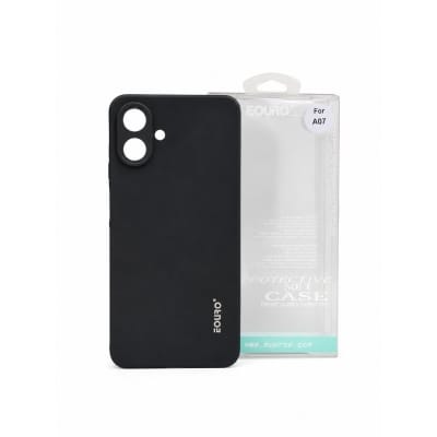 Picture of For Samsung Galaxy A07 Eouro Premium Soft Silicone Case | Slim Shockproof Protective Back Cover | Anti-Scratch Matte Finish - Black 