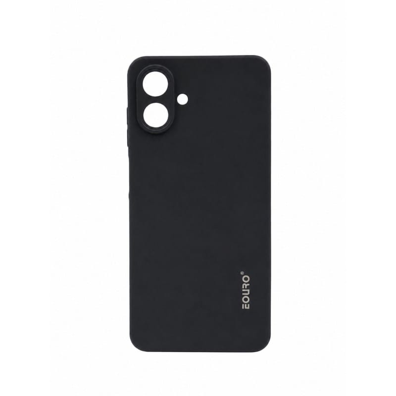Picture of For Samsung Galaxy A07 Eouro Premium Soft Silicone Case | Slim Shockproof Protective Back Cover | Anti-Scratch Matte Finish - Black 