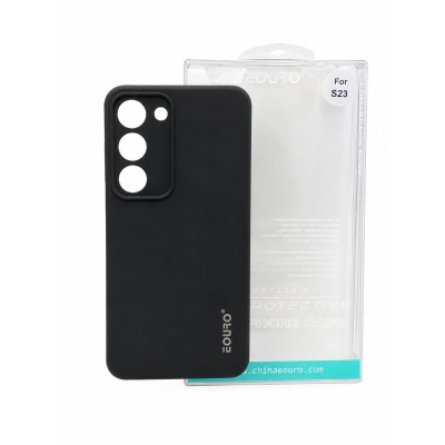 Picture of For Samsung Galaxy S23 Eouro Premium Soft Silicone Case | Slim Shockproof Protective Back Cover | Anti-Scratch Matte Finish - Black 