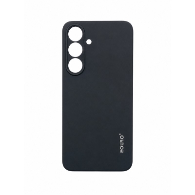 Picture of Samsung Galaxy S25 FE Eouro Premium Soft Silicone Case | Slim Shockproof Protective Back Cover | Anti-Scratch Matte Finish - Black 