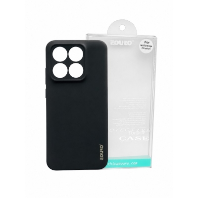 Picture of For Motorola Edge 70 Fusion Eouro Premium Soft Silicone Case | Slim Shockproof Protective Back Cover | Anti-Scratch Matte Finish - Black 