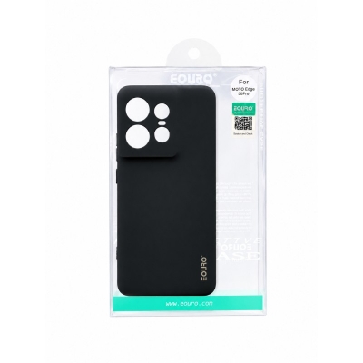 Picture of For Motorola Edge 50 Pro Eouro Premium Soft Silicone Case | Slim Shockproof Protective Back Cover | Anti-Scratch Matte Finish - Black 