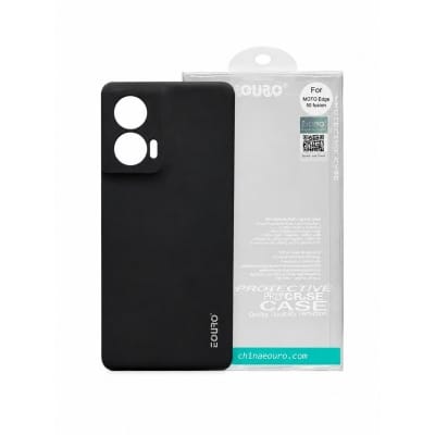 Picture of For Motorola Edge 50 Fusion Eouro Premium Soft Silicone Case | Slim Shockproof Protective Back Cover | Anti-Scratch Matte Finish - Black 