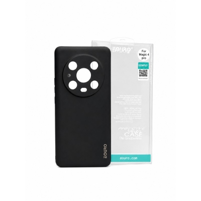 Picture of Honor Magic 4 Pro Eouro Premium Soft Silicone Case | Slim Shockproof Protective Back Cover | Anti-Scratch Matte Finish - Black 