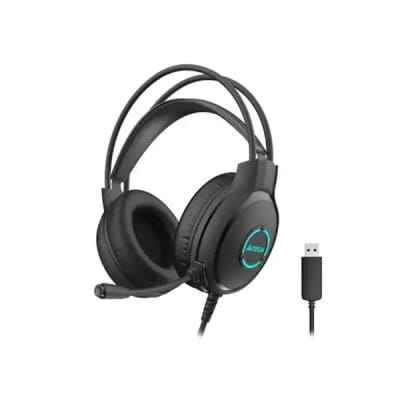 Picture of A4TECH FH300U Fstyler Neon Backlit Stereo USB Headphone - Black
