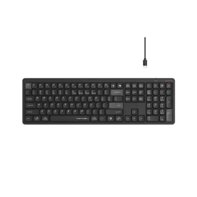 Picture of A4tech Fstyler FBX55C Dual-Mode (Bluetooth & 2.4G Wireless) Scissor Switch Wireless Keyboard - Black (Only English Layout)