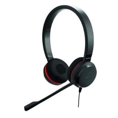 Picture of Jabra Evolve 30 MS DUO Dual Ear USB & 3.5mm Noise Cancelling Head Phone Black