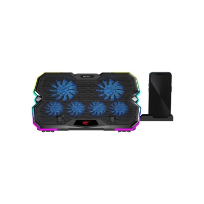 Picture of HAVIT F2068 GAMENOTE RGB LAPTOP COOLING PAD W/MOBILE HOLDER