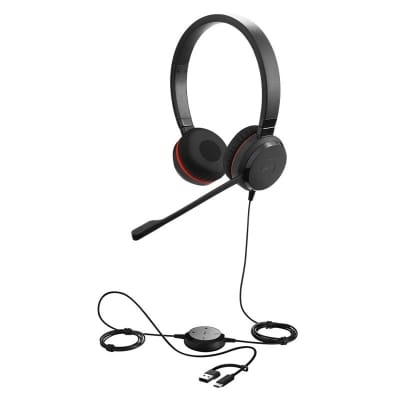 Picture of Jabra Evolve 30 II MS Stereo Wired Black Professional Headphone (USB-C/A & 3.5mm Connectivity)