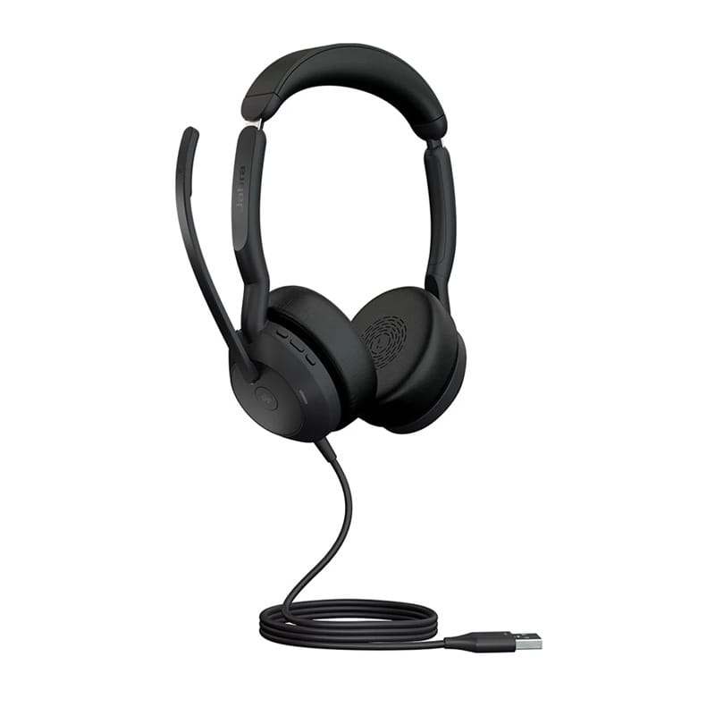 Picture of Jabra Evolve2 50 MS Stereo Wired USB-A Bluetooth Black Headphone