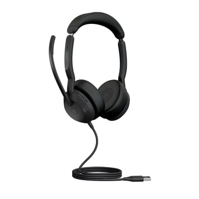 Picture of Jabra Evolve2 50 MS Stereo Wired USB-A Bluetooth Black Headphone