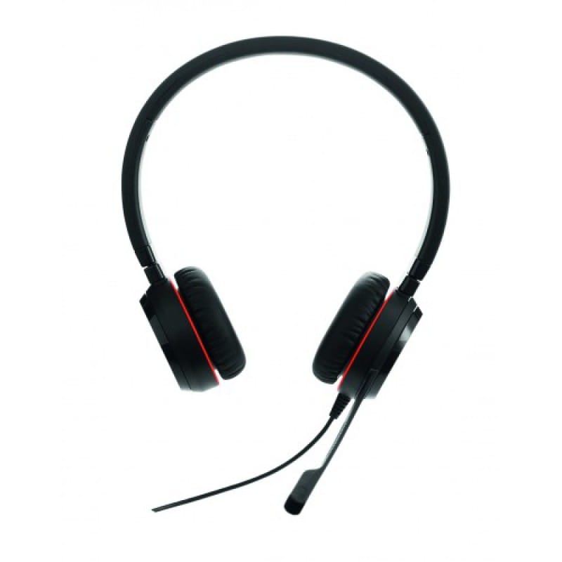 Picture of Jabra Evolve 30 MS DUO Dual Ear USB & 3.5mm Noise Cancelling Head Phone Black