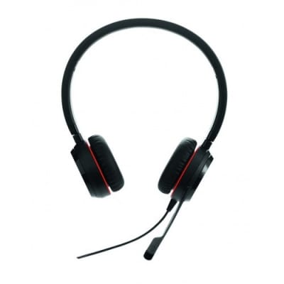 Picture of Jabra Evolve 30 MS DUO Dual Ear USB & 3.5mm Noise Cancelling Head Phone Black