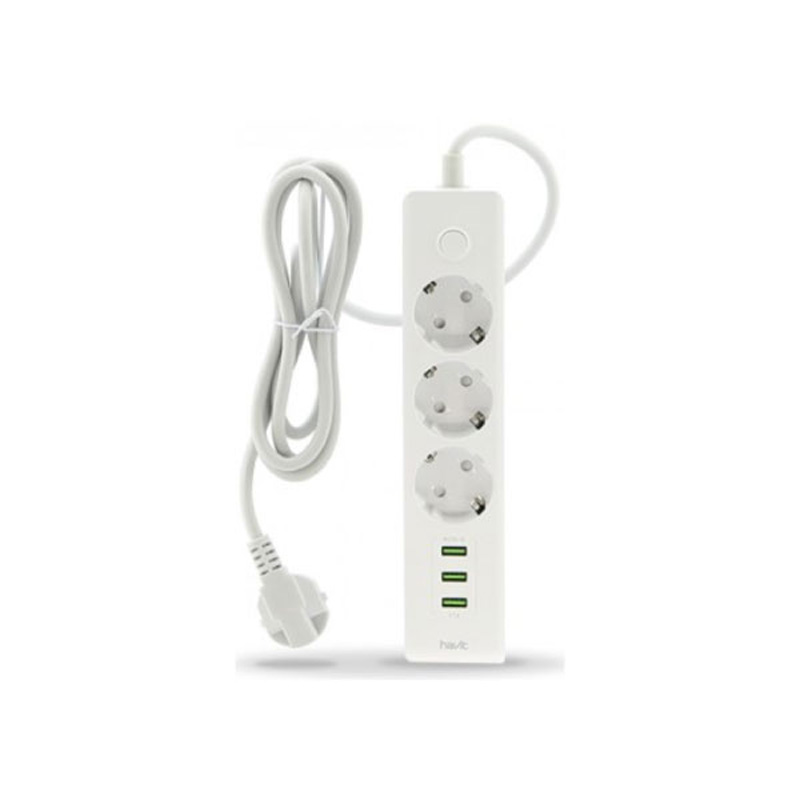 Picture of HAVIT SP8813 3AC SLOTS+3 USB OUTPUTS SWITCH DESIGN 5V/3.1A POWER STRIP