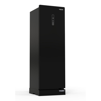 Picture of VISION RE-270 Liter 2 in 1 Convertible Glass Door Freezer Black No Frost