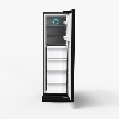 Picture of VISION RE-270 Liter 2 in 1 Convertible Glass Door Freezer Black No Frost