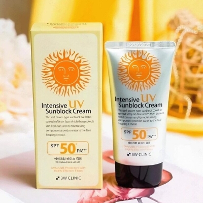 Picture of 3W Clinic Intensive UV Sunblock Cream SPF50+ PA+++ 70ml - Multicolor
