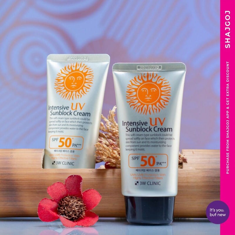 Picture of 3W Clinic Intensive UV Sunblock Cream SPF50+ Pa+++ - 70ml - Multicolor