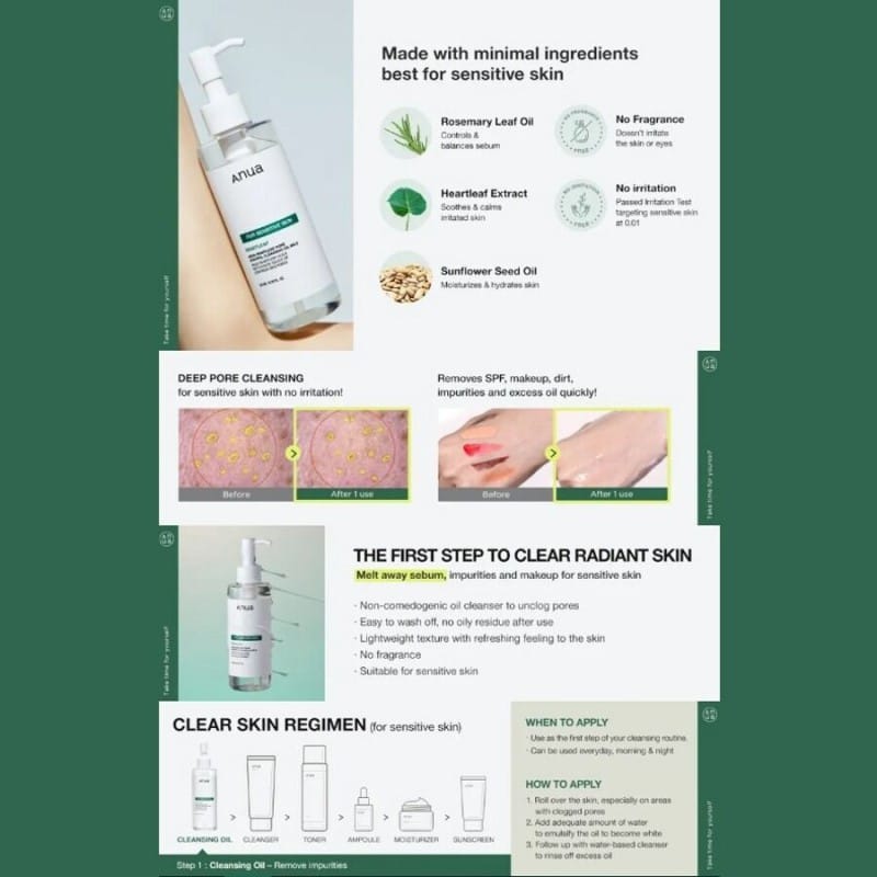 Picture of Anua Heartleaf Pore Control Cleansing Oil Mild 200ml - Multicolor
