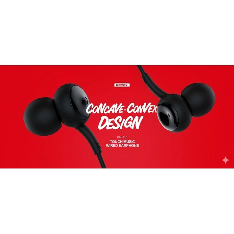 Picture of REMAX RM-510 HIGH PERFORMANCE EARPHONES-Black