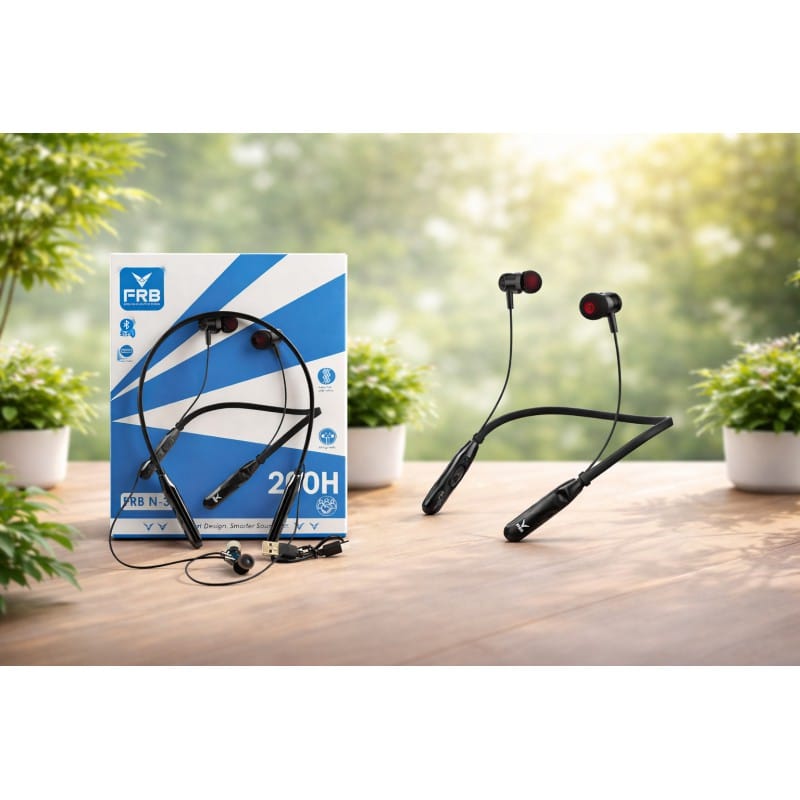 Picture of FRB N-32 Bluetooth Neckband  (200 Hour Standby)-Black