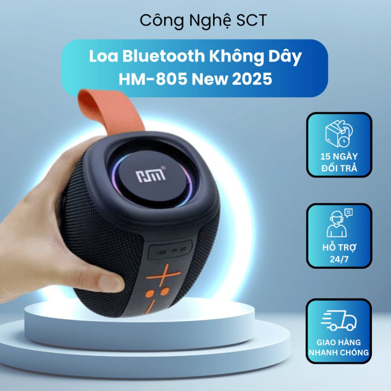 Picture of HM-805 Portable Bluetooth Speaker 2025 – High Bass, 1200mAh Battery, IPX4 Waterproof