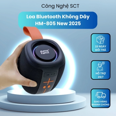 Picture of HM-805 Portable Bluetooth Speaker 2025 – High Bass, 1200mAh Battery, IPX4 Waterproof