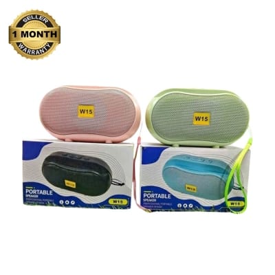 Picture of W15 Portable bluetooth Super bass Speaker and 800mh Batrrery (Premium Quality-Original Product)