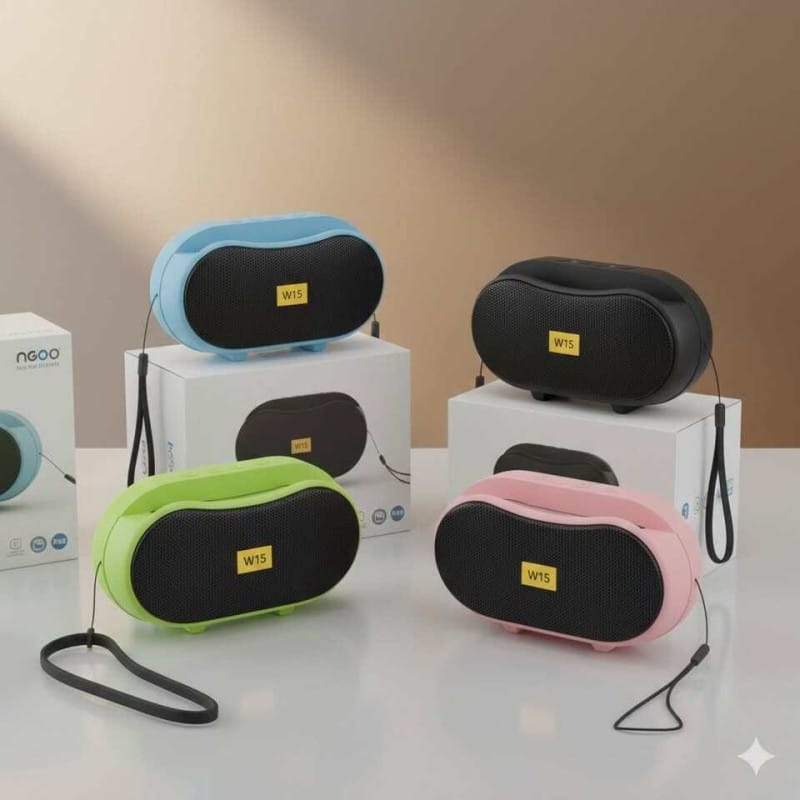 Picture of W15 Portable bluetooth Super bass Speaker and 800mh Batrrery (Premium Quality-Original Product)