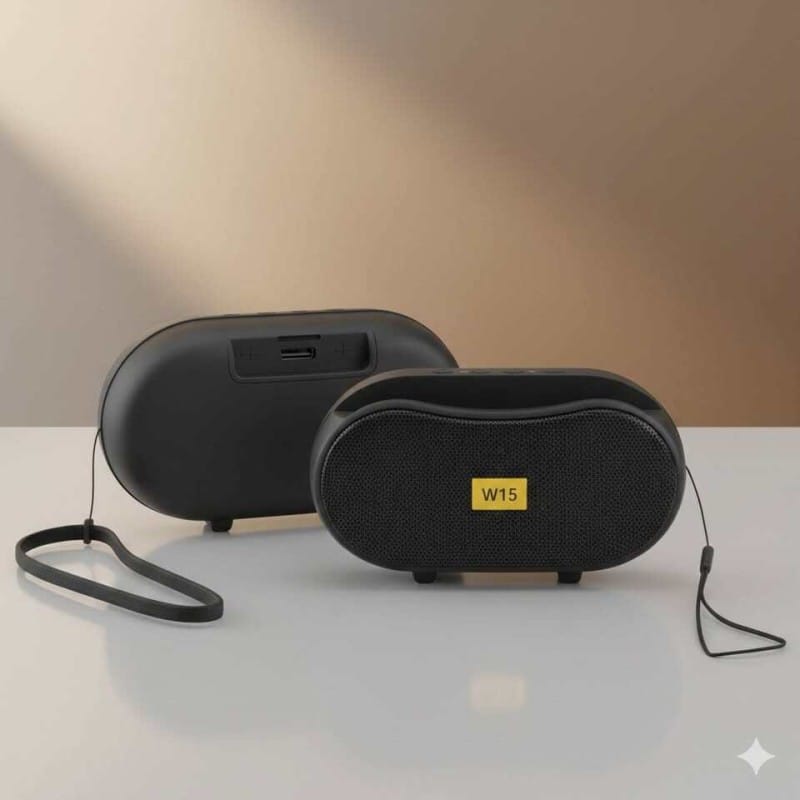 Picture of W15 Portable bluetooth Super bass Speaker and 800mh Batrrery (Premium Quality-Original Product)