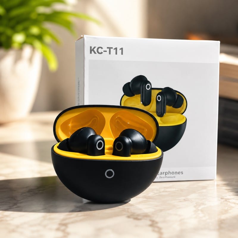 Picture of KC T11 True Wirelees TWS (Premium Sound & Deep Bass, Ultimate Comfort, Easy Lightweight, Long Music Play Time)