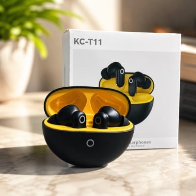 Picture of KC T11 True Wirelees TWS (Premium Sound & Deep Bass, Ultimate Comfort, Easy Lightweight, Long Music Play Time)