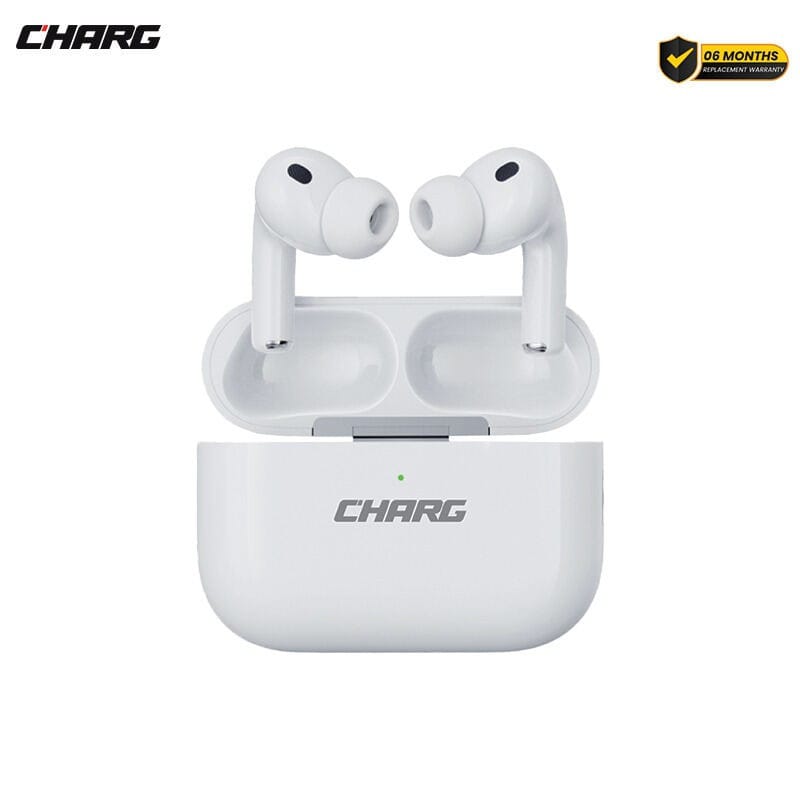 Picture of Charg Pods Pro 3 Premium Airbuds (High Quality Sound & Deep Bass, 6 Months Replacement Warranty)-White