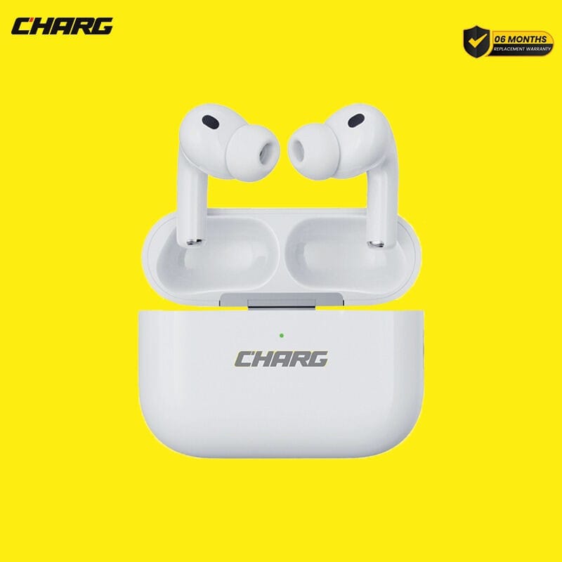 Picture of Charg Pods Pro 3 Premium Airbuds (High Quality Sound & Deep Bass, 6 Months Replacement Warranty)-White