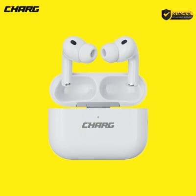 Picture of Charg Pods Pro 3 Premium Airbuds (High Quality Sound & Deep Bass, 6 Months Replacement Warranty)-White