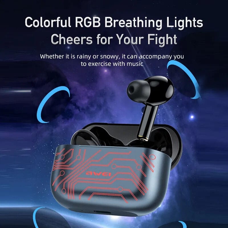 Picture of Awei T29 Pro Bluetooth Gaming Earbud with Lighting Case (Premium Quality)-Black