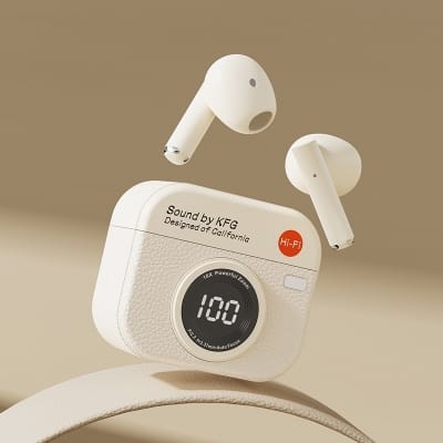 Picture of Q86 TWS Wireless Earphones Bluetooth 5.3 Stereo Sports Headphones, Retro Camera Style Earbuds Compatible for iPhone Android-Multicolor