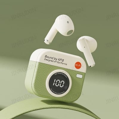 Picture of Q86 TWS Wireless Earphones Bluetooth 5.3 Stereo Sports Headphones, Retro Camera Style Earbuds Compatible for iPhone Android-Multicolor